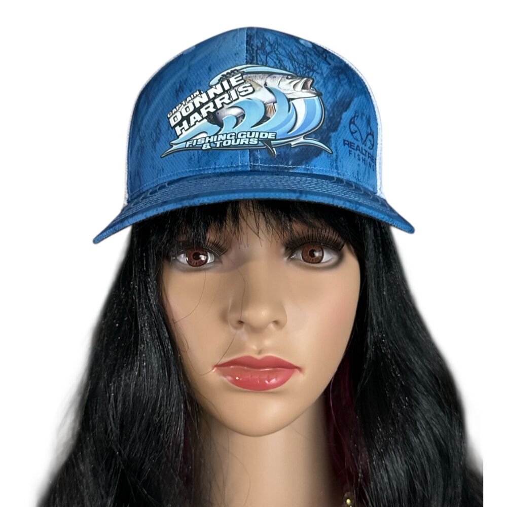 Richardson 112P Captain Donnie Harris Fishing Guide Hat Blue Mesh Trucker Cap